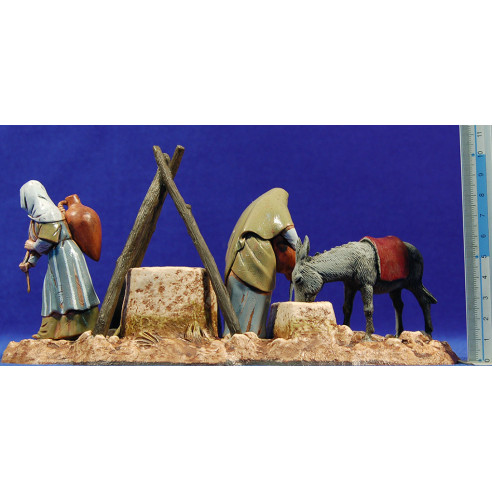 Grup dones  gerres ase  i pou 10 cm plàstic Moranduzzo - Landi estil ebraic
