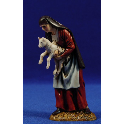 Donna con capra 12-13  cm plastica Moranduzzo - Landi stile 700