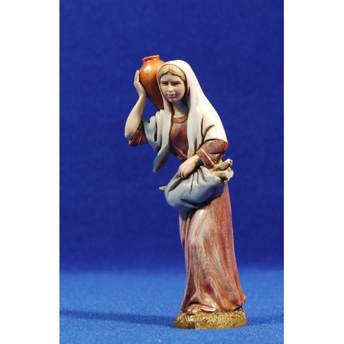 Contadina con legna and vasoio 12-13 cm plastica Moranduzzo - Landi stile 700