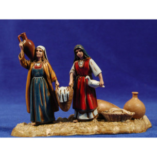 Woman group with jars 10 cm plastic Moranduzzo - Landi ebraic style