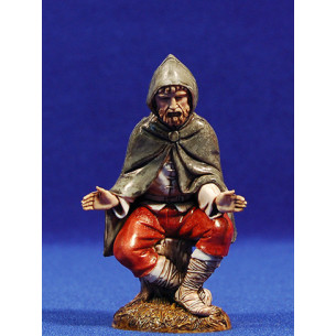 Shepherd in front of fire 12-13 cm plastic Moranduzzo - Landi 700 style
