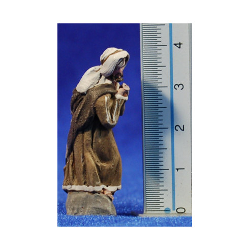 Nacimiento modelo B 4 cm barro pintado De Francesco