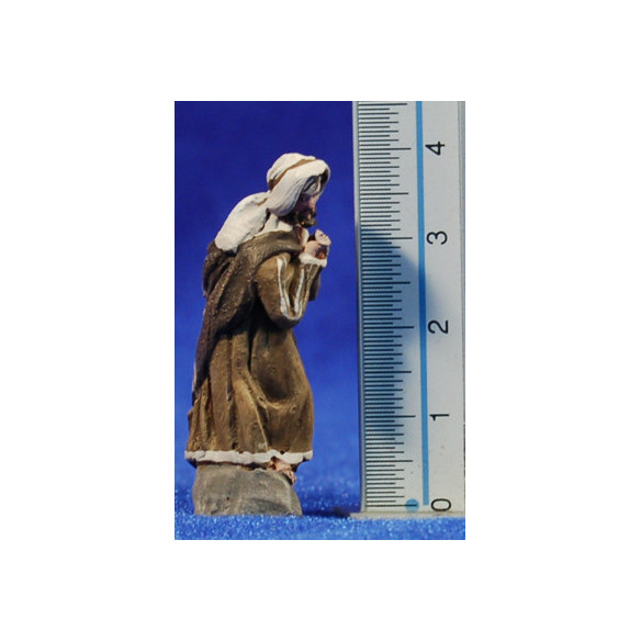 Nacimiento modelo B 4 cm barro pintado De Francesco
