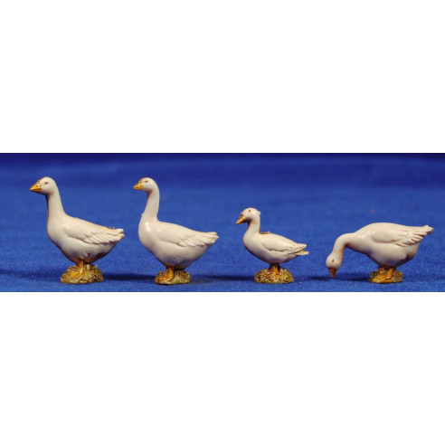 Group of chicken duck and goose 8-10 cm plastic Moranduzzo - Landi