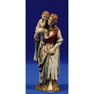 Pastora amb nen en braços 12-13  cm plàstic Moranduzzo - Landi estil 700