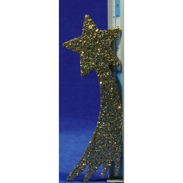 Estrella oro 15 cm plástico