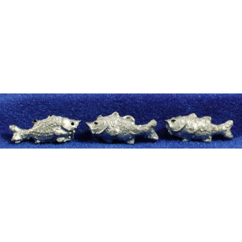 Pesce argento 3 cm plastica