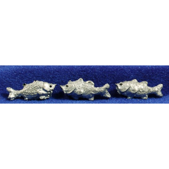 Pezes plateados 3 cm plástico