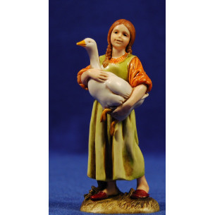 Girl with goose 12-13  cm plastic Moranduzzo - Landi 700 style