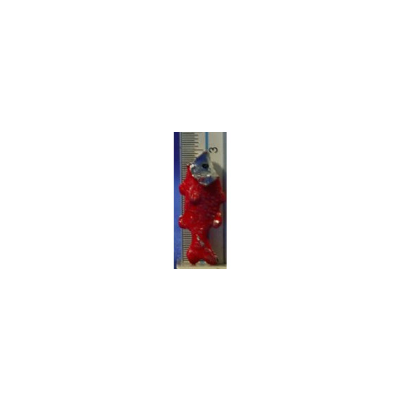 Pezes rojos 3 cm plástico
