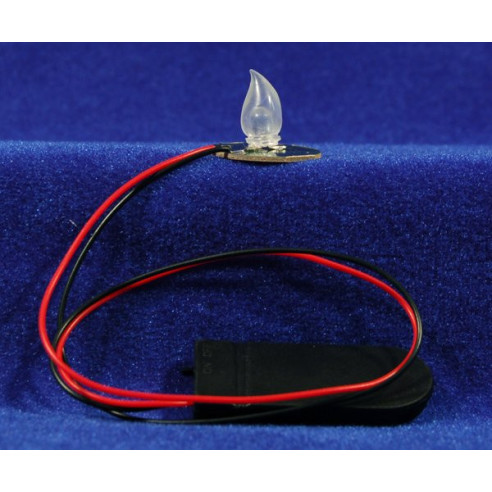Led red light flashing with battery holder 1 cm