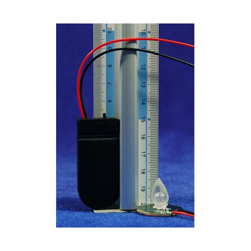 Led red light flashing with battery holder 1 cm