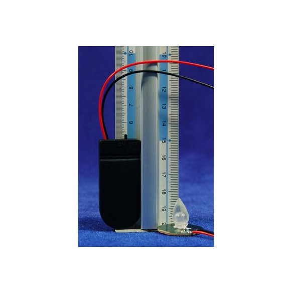 Led red light flashing with battery holder 1 cm