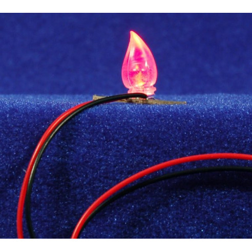 Led red light flashing with battery holder 1 cm