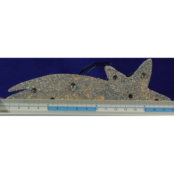 Estrella plata nacimiento iluminada 17 cm plástico