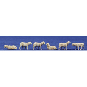 Gruppo pecore 3'5 cm plastica Moranduzzo - Landi