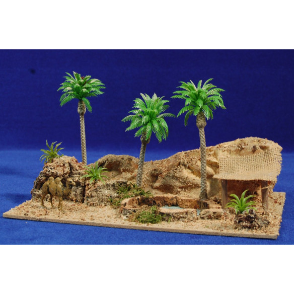 Oasi con cammello 26x18x13 cm plastica