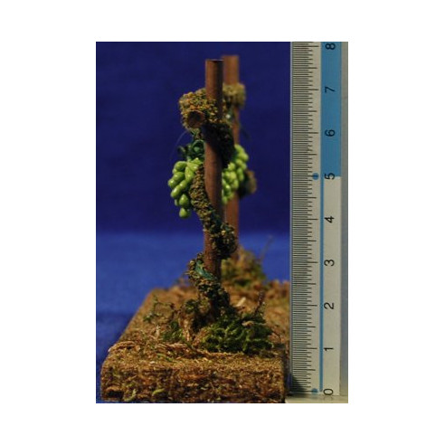 Viñedo de uva blanca 7 cm plástico musgo