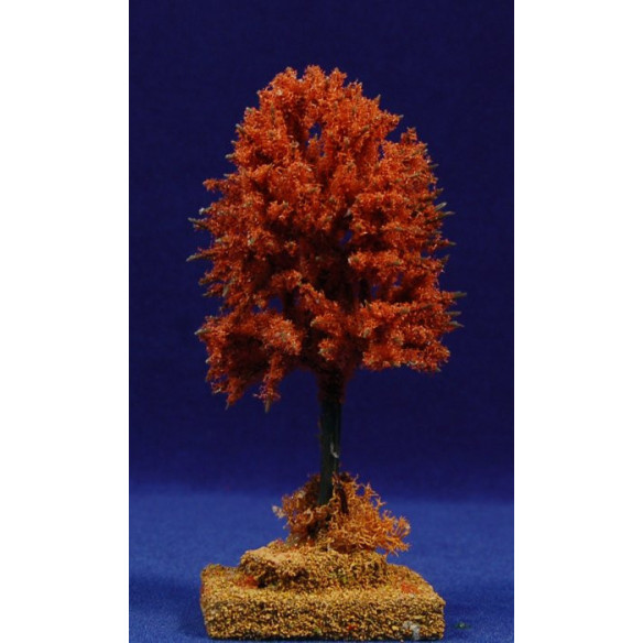 Tree autum red 15 cm plastic