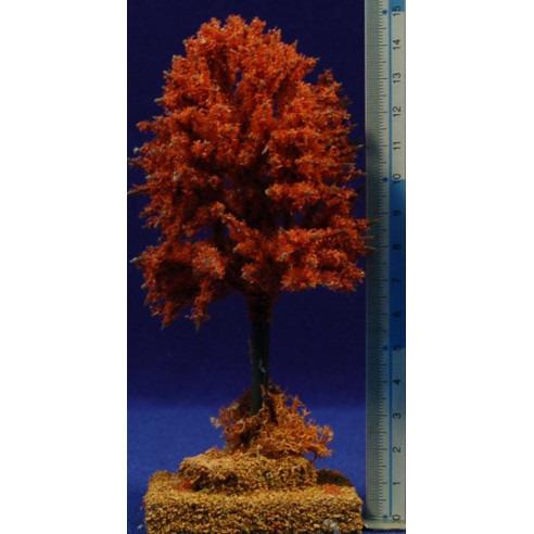 Tree autum red 15 cm plastic