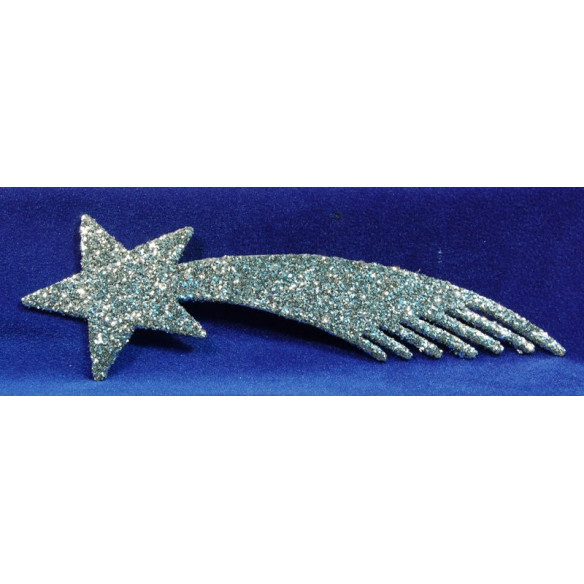 Estrella plata 25 cm plàstic