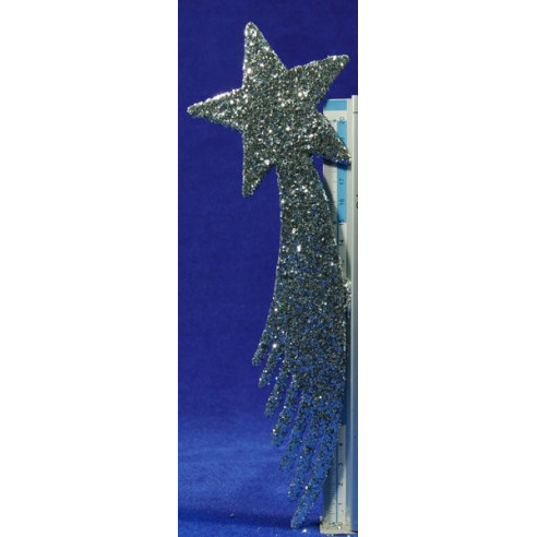 Estrella plata 25 cm plástico