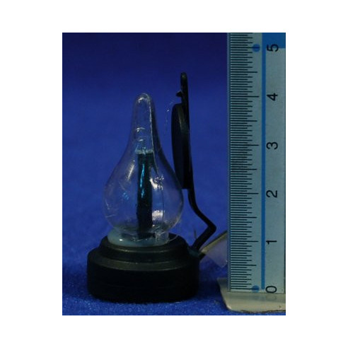 Farola de pie transparente luz vermella a pilas 4 cm plástico
