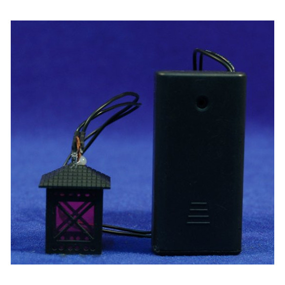 Lampada luce rossa a batteria 3,5 cm metallo