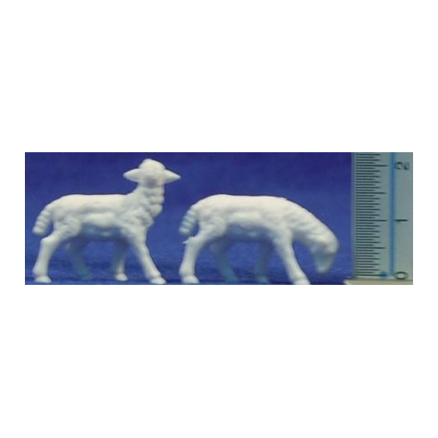 Conjunt 12 xais blancs 5 cm plàstic