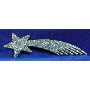 Star silver 25 cm plastic