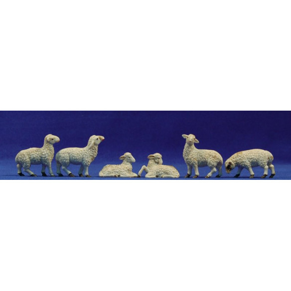 Gruppo sei pecore M2 8 cm plastica