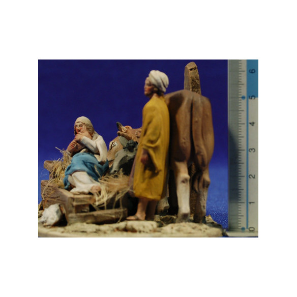 Nacimiento modelo 1 5,5 cm barro pintado De Francesco