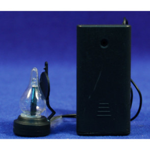 Lampada in piedi transparente luce bianca a batteria 4 cm plastica