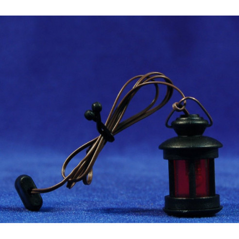 Lampada di piede luce rossa 3,5 cm plastica