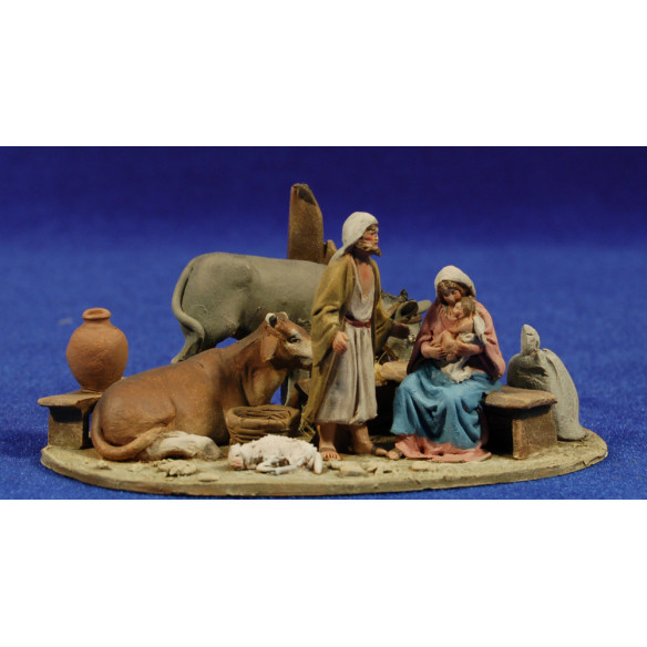 Nacimiento modelo 2 5,5 cm barro pintado De Francesco