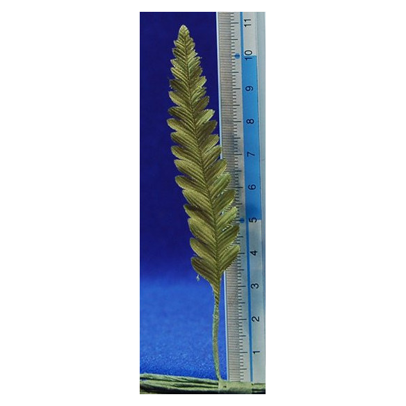 12 hojas palmera claro 9 cm plástico