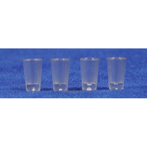 Conjunto 4 vasos 1 cm plastico
