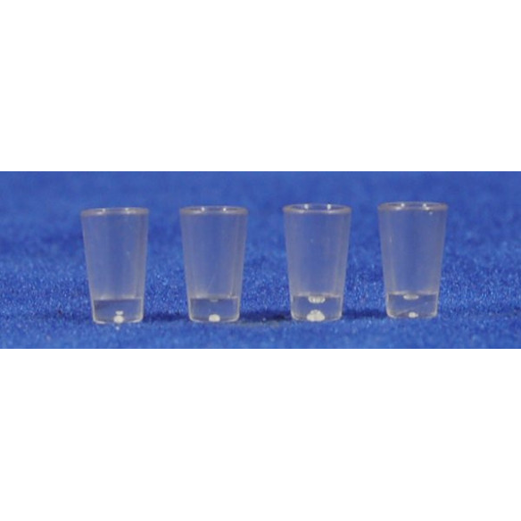 Conjunto 4 vasos 1 cm plastico