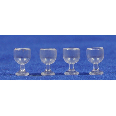 Conjunto 4 copas 1,5 cm plastico