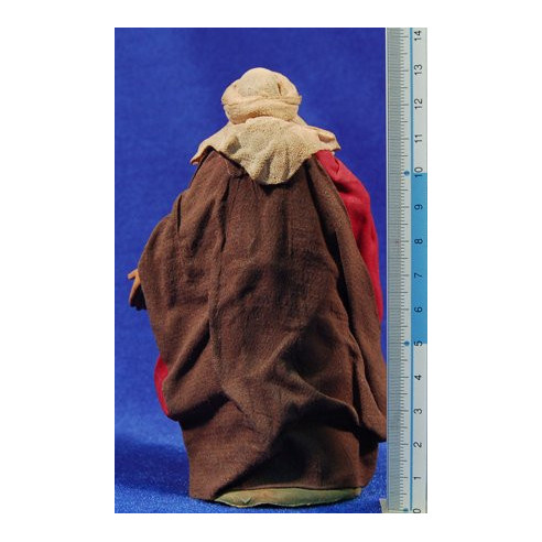 Natività 14 cm terracota e stoffe