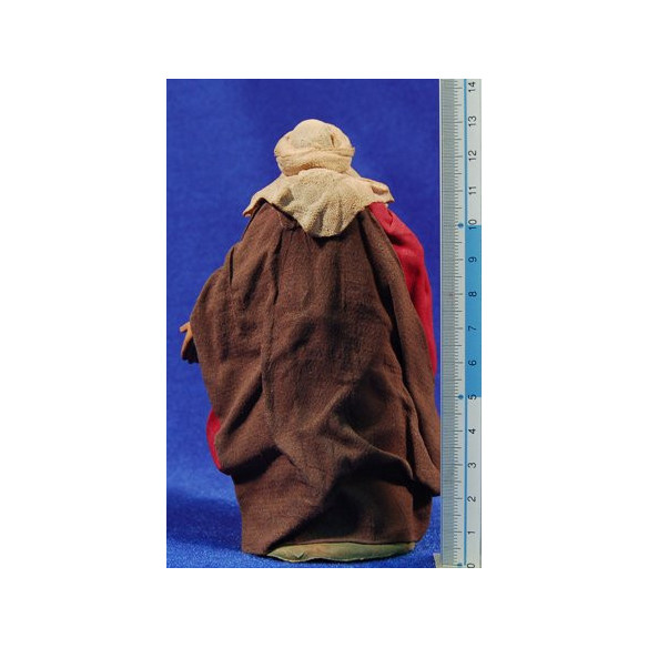 Natività 14 cm terracota e stoffe