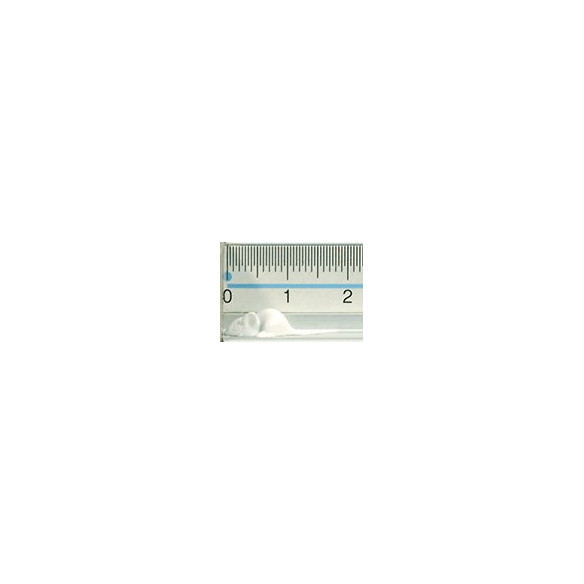 Ratón blanco con cola 1,8 cm plástico