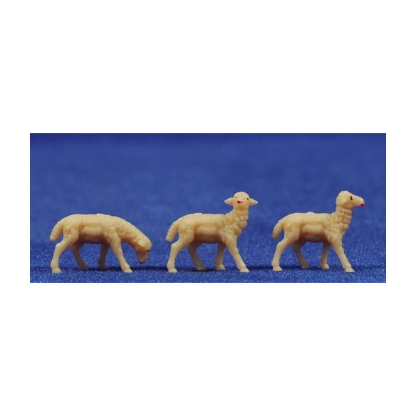Pecora beige 3 cm plastica