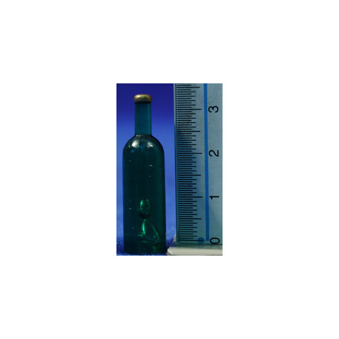 Botella verde 3,5 cm plastico