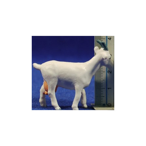 Goat white 8 cm plastic