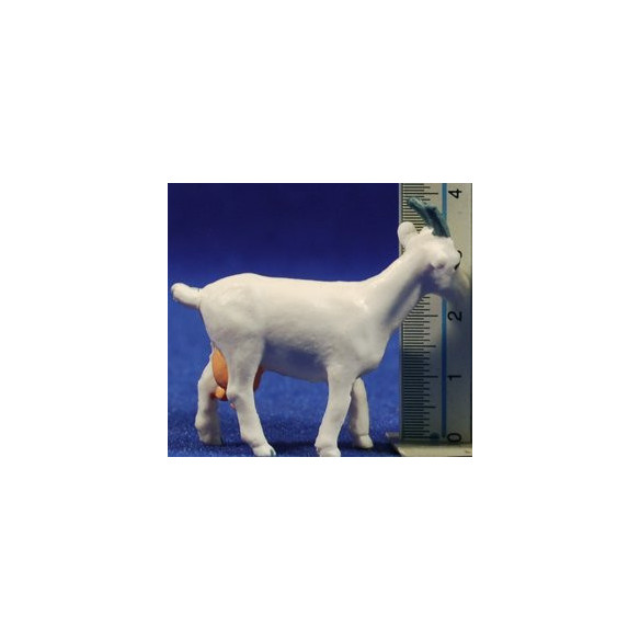 Goat white 8 cm plastic