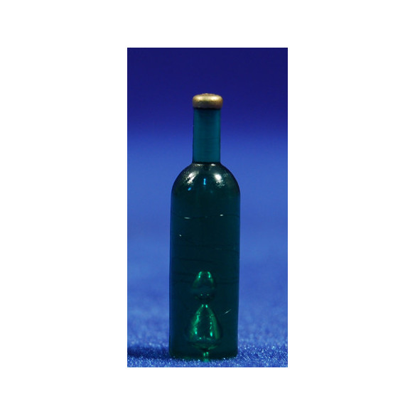 Botella verde 3,5 cm plastico