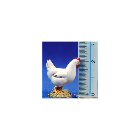 Grup gallines, gall i conill blancs 10 cm plàstic Moranduzzo - Landi