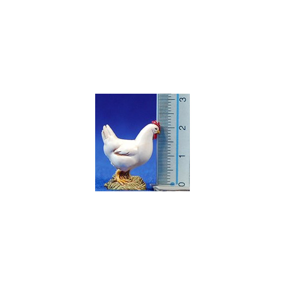 Grup gallines, gall i conill blancs 10 cm plàstic Moranduzzo - Landi