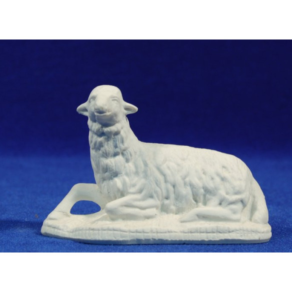 Non painted lamb laying  20-24 cm chalk